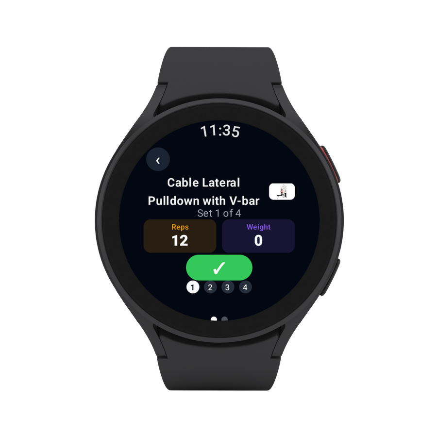 Liftory on Wear OS: log a set of reps and weight from the wrist