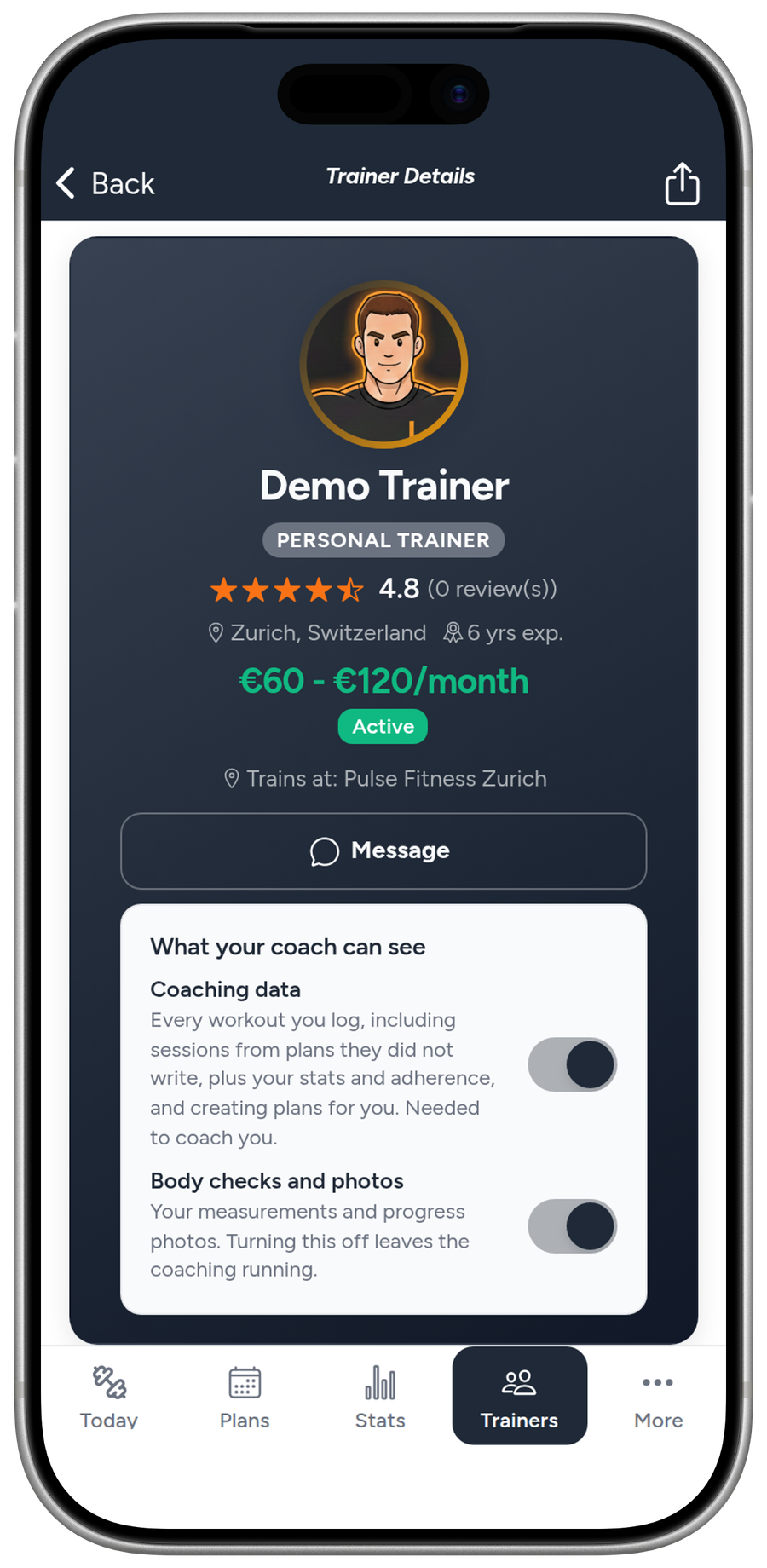 Liftory, a free Hevy alternative, on a phone