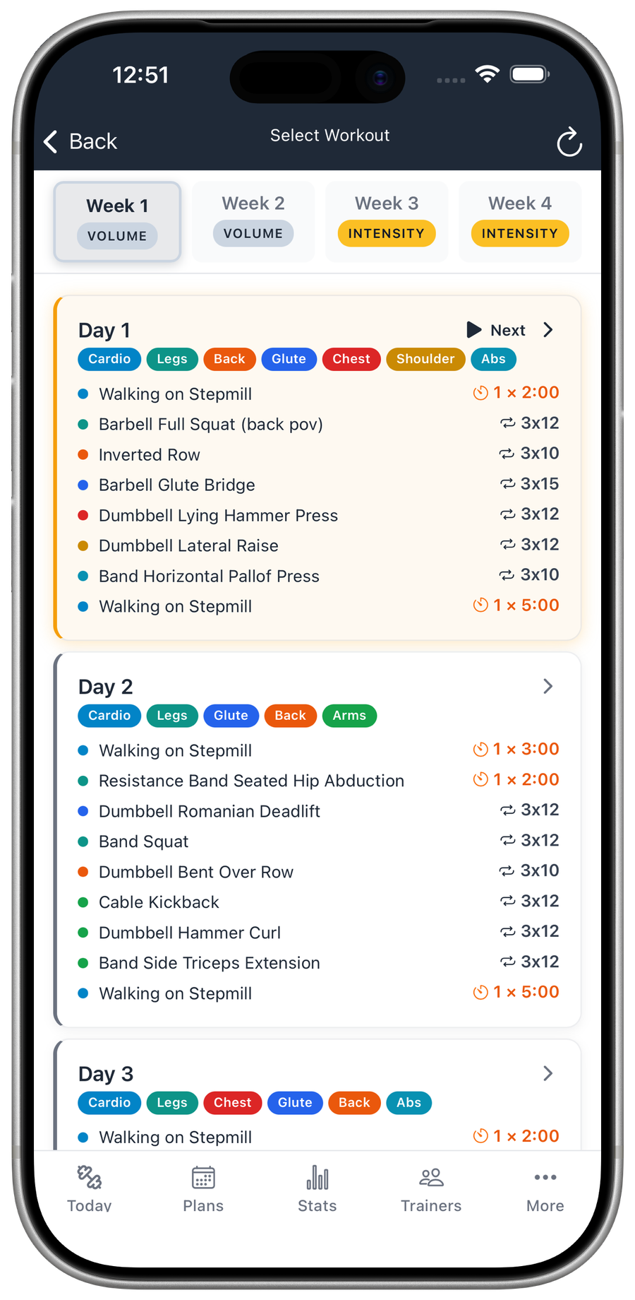 Liftory, a free Strong alternative, on a phone